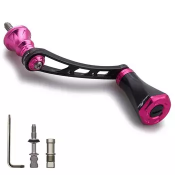 Ручка катушки HEIGHTEN 56 мм с ручкой 23 мм для универсальной спиннинговой катушки SHIMANO DAIWA серии Tornado (ЧерныйРозовый и черный) (412)