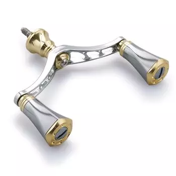 Ручка катушки HEIGHTEN 80 мм с ручкой 20 мм для универсальной спиннинговой катушки Shimano Daiwa серии Tornado (Оружейная бронза и золото) (700)