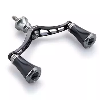 Ручка катушки HEIGHTEN 80 мм с ручкой 20 мм для универсальной спиннинговой катушки Shimano Daiwa серии Tornado (Черный и бронзовый) (702)