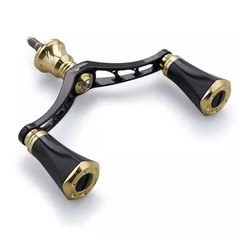 Ручка катушки HEIGHTEN 80 мм с ручкой 20 мм для универсальной спиннинговой катушки Shimano Daiwa серии Tornado (Черное золото) (701)