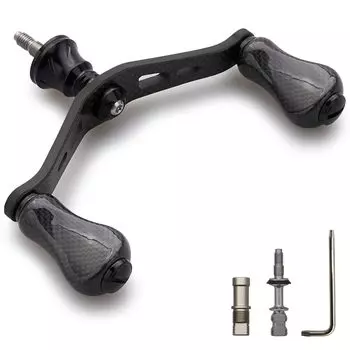 Ручка катушки HEIGHTEN 90 мм, оснащенная 20-миллиметровой карбоновой ручкой Shimano Daiwa General Carbon Handle для спиннинговой катушки Gourd Series с 20-миллиметровой ручкой 1.5K