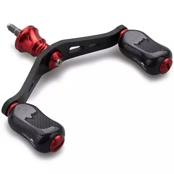 Ручка катушки HEIGHTEN 90 мм с карбоновой ручкой 21 мм Ручка Shimano Daiwa General Carbon для спиннинговой катушки Gourd Series 1.5K (красный) (+749)