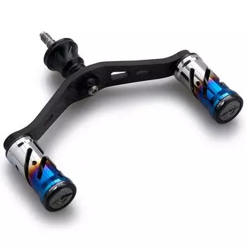 Ручка катушки HEIGHTEN 90 мм с ручкой 16 мм для Shimano Daiwa Universal 1.5K Carbon Cloth Карбоновая рукоятка для спиннинговой катушки серии Vortex (черный)