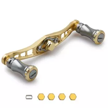 Ручка катушки HEIGHTEN 92 мм для Shimano Daiwa Abu Garcia General Bait Reel Chess Series Gold Gold (92мм, (Ручка)/Пушечная бронза и (Ручка)) (316)