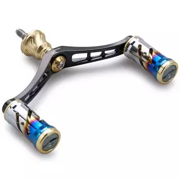 Ручка катушки HEIGHTEN 92 мм с ручкой 16 мм для универсальной спиннинговой катушки Shimano Daiwa серии Vortex (Золото (Ручка) и черный (Ручка)) (585)