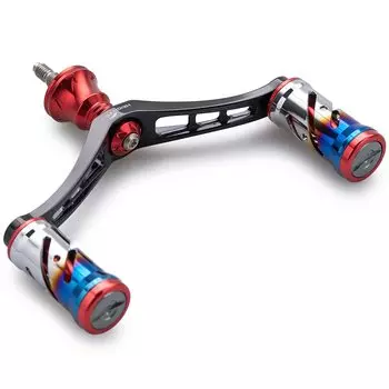 Ручка катушки HEIGHTEN 92 мм с ручкой 16 мм для универсальной спиннинговой катушки Shimano Daiwa серии Vortex (красный (Ручка) и черный (Ручка)) (586)