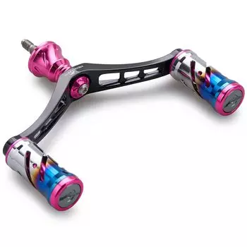 Ручка катушки HEIGHTEN 92 мм с ручкой 16 мм для универсальной спиннинговой катушки Shimano Daiwa серии Vortex (розовый (Ручка) и черный (Ручка)) (589)