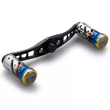 Рукоятка катушки HEIGHTEN 92 мм с ручкой 16 мм для универсальных безынерционных катушек Abu Garcia серии Wing Shimano, Daiwa, (Черное золото) (496)