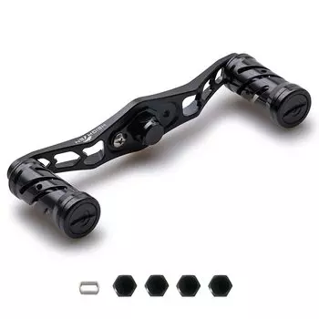 Ручка катушки HEIGHTEN 95 мм для катушки SHIMANO DAIWA Abu general bait reel Spider Series черная черная (95мм, (ручка) & (ручка)) (218)