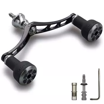 Ручка катушки HEIGHTEN 98 мм для универсальной спиннинговой катушки SHIMANO DAIWA серии TPE (Черный и бронзовый) (480)