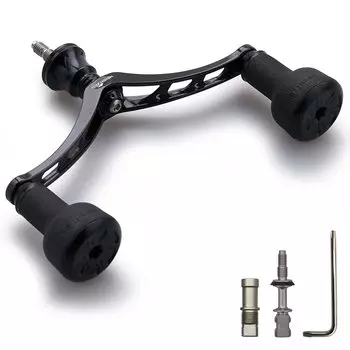 Ручка катушки HEIGHTEN 98 мм для универсальной спиннинговой катушки SHIMANO DAIWA серии TPE (черный) (481) чёрный