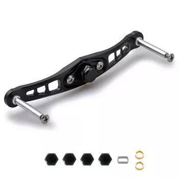 Ручка катушки HEIGHTEN Bait Reel Shimano Daiwa Abu Garcia General Bait Reel Wing Series 120/92 мм (Нет ручки) (92мм - Черный) (323)