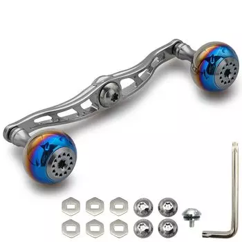 Ручка катушки HEIGHTEN для мультипликаторной катушки Shimano Daiwa Abu Garcia General Aurora Series 130/115 мм (Бронзовый, 120 мм) (811)