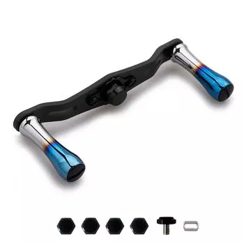 Ручка катушки HEIGHTEN из углеродного волокна, ручка из углеродного волокна 11 мм для катушки Shimano Daiwa Abu General Bait 85/95 мм 1,5 тыс. 3,5 г (V2.0-85мм - Черный) (1002)