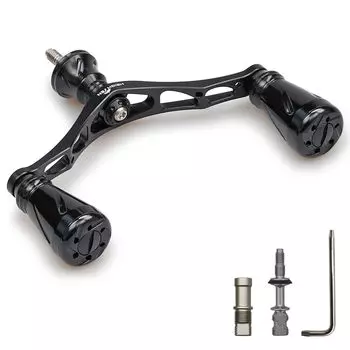 Ручка катушки HEIGHTEN с ручкой для универсальной спиннинговой катушки Shimano Daiwa New Pillar Series Black 80 мм/95 мм/98 мм 20 мм/19 мм (черный (Ручка) & (Ручка))