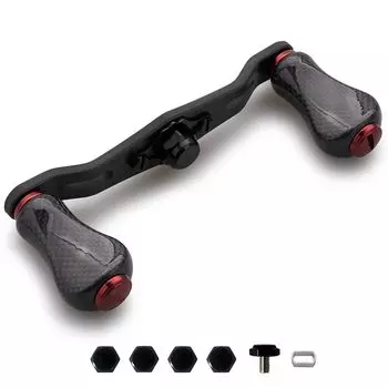 Ручка катушки HEIGHTEN с ручкой из карбона SHIMANO DAIWA Abu Gourd Series для универсальных мультипликаторных катушек, винно-красного цвета 20 мм 85/95 мм 20 мм/21 мм 1,5 тыс. (V2.0-85мм - -