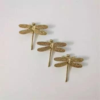 Ручка керамические аксессуары мебельная ручка фон мебельная фурнитура латунная стрекоза украшение стены 80*80*16mm