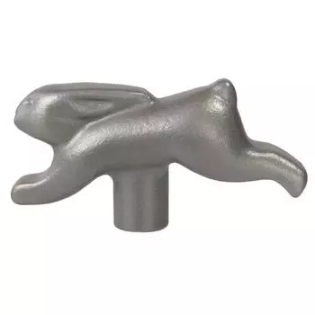 Ручка-кнопка Staub Animal Knob Все 6 типов Милая ручка-кнопка Animal Кролик 1990004 [Товар] серебряный