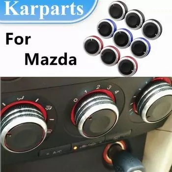 Ручка кондиционера автомобиля из алюминиевого сплава, кнопка управления обогревателем переменного тока для Mazda 3 M3 2004-2009, аксессуары для интерьера красный