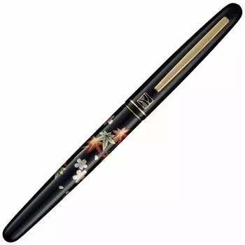 Ручка Kuretake Fude Кисть Kuretake Fountain Brush Makie Story Цветы вишни и осенние листья Black Axis DU185-515