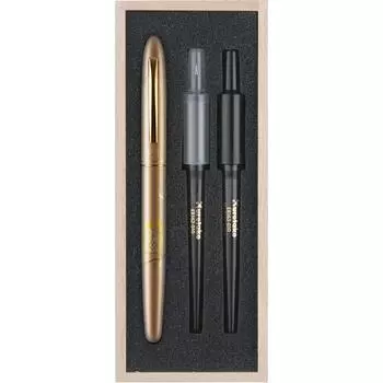 Ручка Kuretake Fude Ручка-буква Makie Monogatari Paulownia Box Owl Gold Scroll ECC115-005
