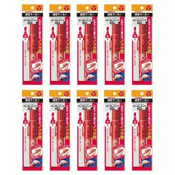 Ручка на масляной основе ZEBRA Mackinnock Bold Red 10 шт. BP-YYSB6-R
