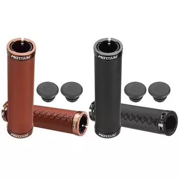 Ручка на руль велосипеда MTB, двойная противоскользящая прошитая дорожная ручка на руль, прошитые ретро велосипедные ручки, аксессуары для велоспорта чёрный