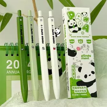 Ручка Panda Press Neutral Pen Bullet Student Quick Dry Brush Pen Большая емкость для чернил, ручка Signature Black Pen Panda Fang Fang Pen/2pack