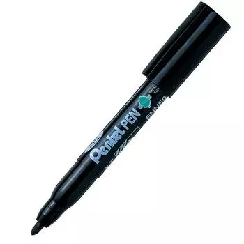 Ручка Pentel с круглым наконечником, набор из 10 предметов, черная, на масляной основе, грифель ENN50-A/средний чёрный