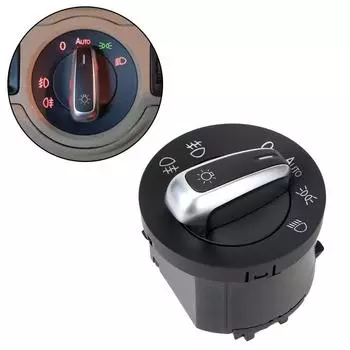 Ручка переключателя управления фарами автомобиля автомобильные аксессуары для VW Golf 5 6 GTI Mk5 Mk6 Jetta 5 6 Passat B6 Touran Tiguan 5ND941431A