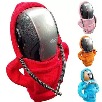 Ручка переключения передач автомобиля, чехол с капюшоном, весь хлопок, 4,7 дюйма/12 см, модная крышка ручки переключения передач автомобиля для ручного и красный