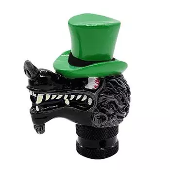 Ручка переключения передач из сплава, акриловая ручка переключения передач в форме волка для автомобилей, эргономичная, устойчивая, декоративная, прочная ручка переключения передач для красный