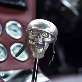 Ручка переключения передач скелета солдата, изготовленная вручную из сплава, универсальная ручка переключения передач для автомобиля