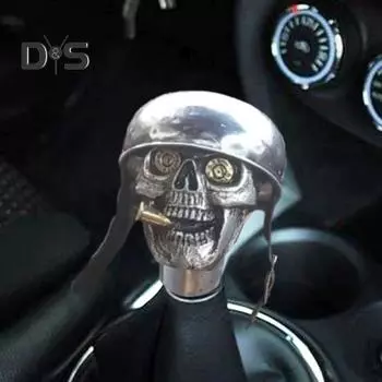 Ручка переключения передач скелетон солдат, изготовленная вручную из легкого сплава, универсальная, подходит для большинства моделей, нержавеющая ручка коробки передач скелетон A