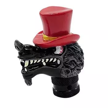 Ручка переключения передач в форме волка, сплав, акриловая ручка переключения передач для автомобилей, эргономичная, декоративная, прочная, аксессуары для переключения передач для автомобиля красный