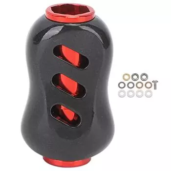 Ручка питания рыболовной катушки из углеродного волокна, ручка для рыболовной катушки, ручка, часть для замены, черная, красная красный черный