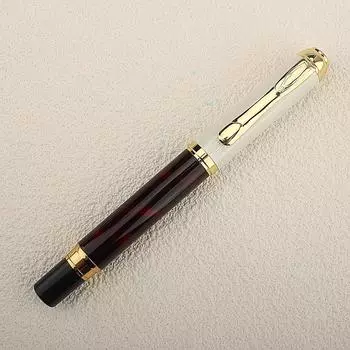 Ручка-подпись для бизнеса высокого класса Мужская ручка высокого класса в подарок на ежегодное собрание Металлическая, тяжелая на ощупь, смелая, перламутровая перьевая ручка, ручка для подписи Orb pen серебряный