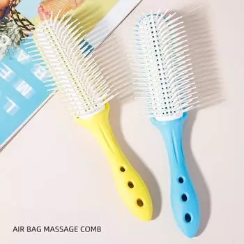 Ручка полая воздушная расческа массаж кожи головы полая щетка для волос инструмент для укладки волос портативная расческа для студентов StyleA-Black