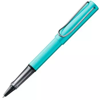 Ручка-роллер LAMY Tourmaline с эргономичным захватом, толщина линии M, легкий алюминиевый корпус, роллер с черным стержнем LAMY M 63 AL-star - прозрачная, чёрный