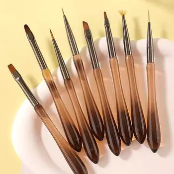 Ручка с акриловой ручкой, гибкая щетина, цветочный дизайн, акриловая ручка для рисования линий