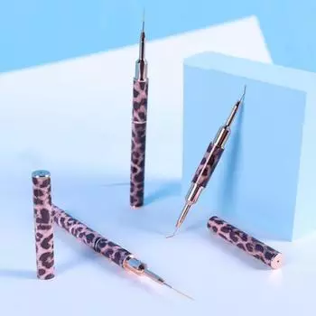 Ручка с волоконной щетиной и металлическим корпусом, многофункциональная ручка для ногтей для скульптуры и УФ-дизайна ногтей 2