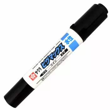 Ручка Sakura Crepas Pigmax Twin черная 10 шт. на водной основе ZPK-T10P#49 чёрный