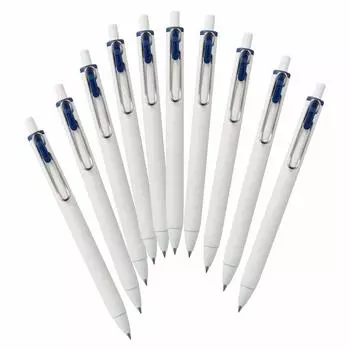 Ручка шариковая гелевая Mitsubishi Pencil Uniball One сине-черная 10 шт. Hako 0,38 UMNS38,64