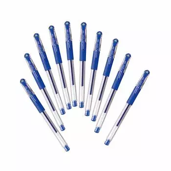 Ручка шариковая гелевая Mitsubishi Pencil Uniball Signo синяя 10 шт. 0,38 UM151.33