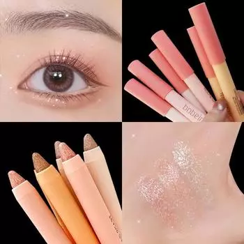 Ручка-шелкопряд, перламутровое осветление, водостойкое окрашивание без головокружения, натуральный деликатный хайлайтер, тени для век, косметический макияж, косметика