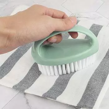 Ручка Щетка для чистки с эргономичной ручкой Пластиковая ручка Мягкая жесткая щетина Прочная ручка Скруббер B