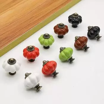 Ручка шкафа креативной формы, износостойкий сплав цинка, ручки шкафа в форме тыквы, мебельная фурнитура для дома белый