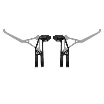 Ручка тормоза для горного велосипеда из алюминиевого сплава, регулируемая, черного и серебристого цвета разноцветный