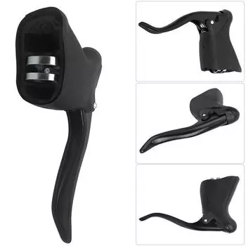 Ручка тормоза для шоссейных гонокРучной тормоз для велосипеда DeathBikeРучной тормоз для дорожных изгибовАлюминиевый сплав чёрный