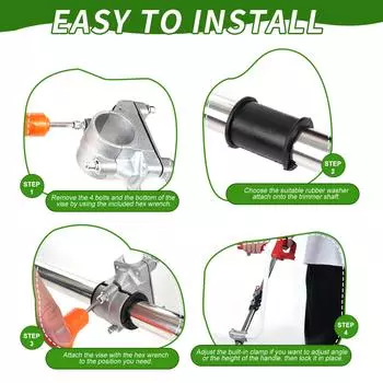 Ручка триммера Съемная эргономичная ручка триммера Ручка триммера для струн Удлинитель ручки для поедания сорняков разноцветный